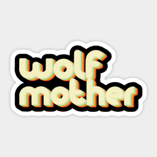 vintage color wolfmother Sticker